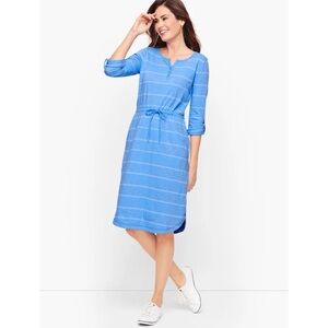 Talbots Blue Striped Midi Dress
